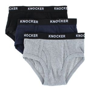 Knocker Boy's Cotton Band Briefs (3 Pack)